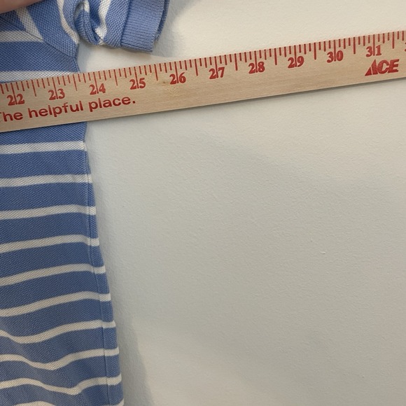 Polo Ralph Lauren Shirt XL Blue White Striped Orange Pony Preppy Cotton Mens XL - Picture 7 of 16